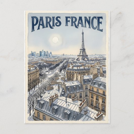 Paris Frankreich Reise Postkarte (Vorderseite)