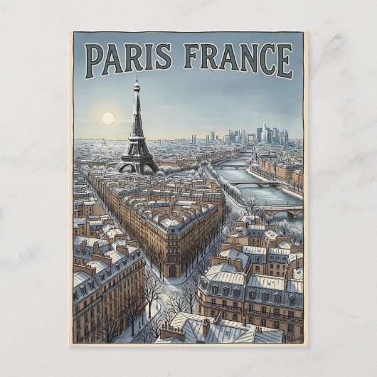 Paris Frankreich Reise Postkarte (Vorderseite)