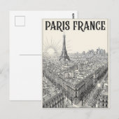 Paris Frankreich Reise Postkarte (Vorne/Hinten)