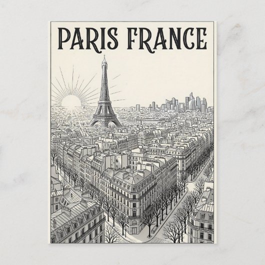 Paris Frankreich Reise Postkarte (Vorderseite)