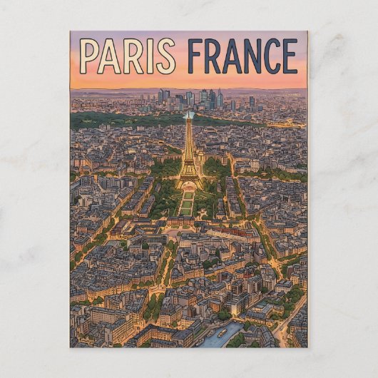 Paris Frankreich Reise Postkarte (Vorderseite)