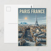 Paris Frankreich Reise Postkarte (Vorne/Hinten)