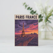 Paris Frankreich Reise Postkarte (Stehend Vorderseite)