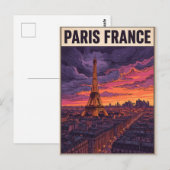 Paris Frankreich Reise Postkarte (Vorne/Hinten)