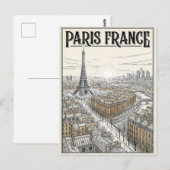 Paris Frankreich Reise  Postkarte (Vorne/Hinten)