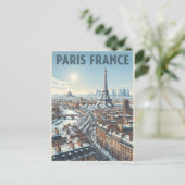 Paris Frankreich Reise Postkarte (Stehend Vorderseite)