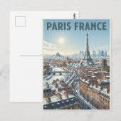 Paris Frankreich Reise Postkarte (Vorne/Hinten)