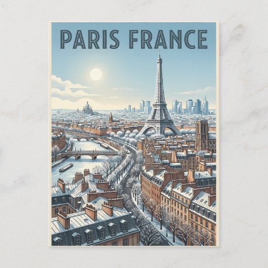 Paris Frankreich Reise Postkarte (Vorderseite)