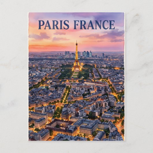 Paris Frankreich Reise Postkarte (Vorderseite)