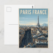 Paris Frankreich Reise Postkarte (Vorne/Hinten)
