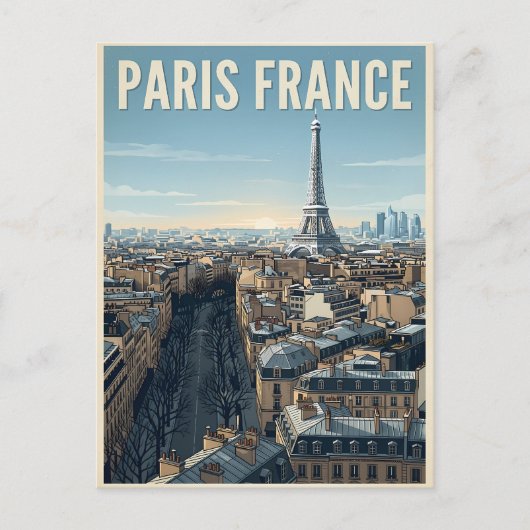 Paris Frankreich Reise Postkarte (Vorderseite)