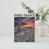 Paris Frankreich Reise Postkarte (Stehend Vorderseite)