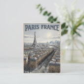 Paris Frankreich Reise Postkarte (Stehend Vorderseite)