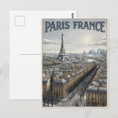Paris Frankreich Reise Postkarte (Vorne/Hinten)