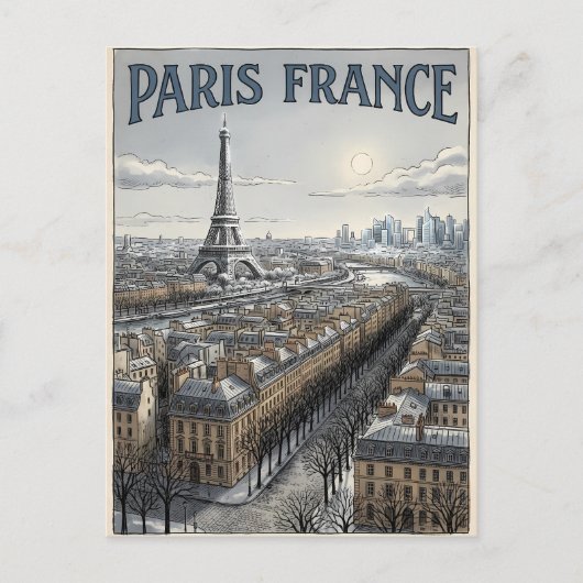 Paris Frankreich Reise Postkarte (Vorderseite)