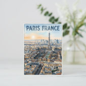 Paris Frankreich Reise Postkarte (Stehend Vorderseite)