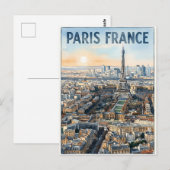 Paris Frankreich Reise Postkarte (Vorne/Hinten)