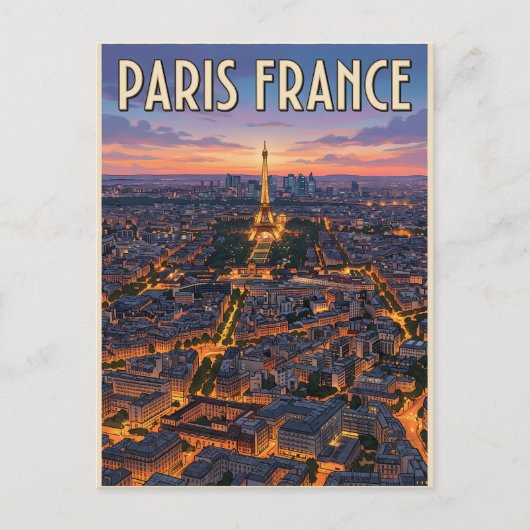 Paris Frankreich Reise Postkarte (Vorderseite)