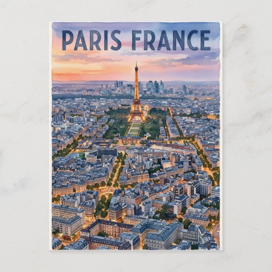 Paris Frankreich Reise Postkarte (Vorderseite)