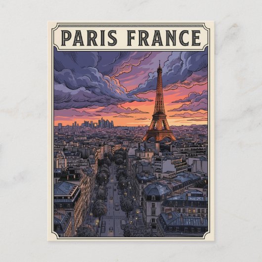 Paris Frankreich Reise  Postkarte (Vorderseite)
