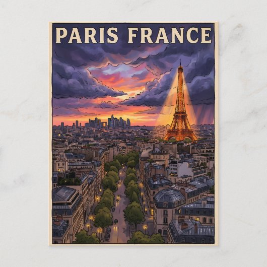 Paris Frankreich Reise Postkarte (Vorderseite)