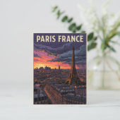 Paris Frankreich Reise Postkarte (Stehend Vorderseite)