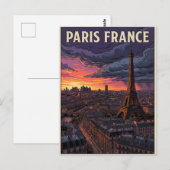 Paris Frankreich Reise Postkarte (Vorne/Hinten)