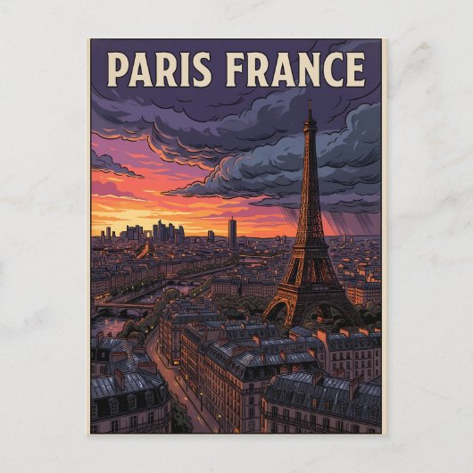 Paris Frankreich Reise Postkarte (Vorderseite)