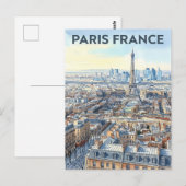 Paris Frankreich Reise  Postkarte (Vorne/Hinten)