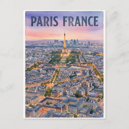 Paris Frankreich Reise Postkarte (Vorderseite)