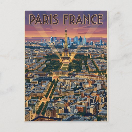Paris Frankreich Reise Postkarte (Vorderseite)