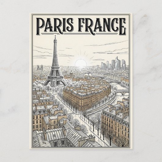 Paris Frankreich Reise Postkarte (Vorderseite)