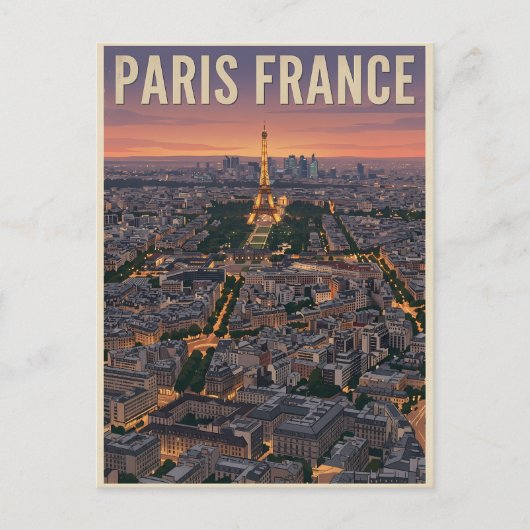 Paris Frankreich Reise Postkarte (Vorderseite)