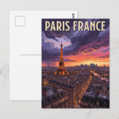 Paris Frankreich Reise Postkarte (Vorne/Hinten)
