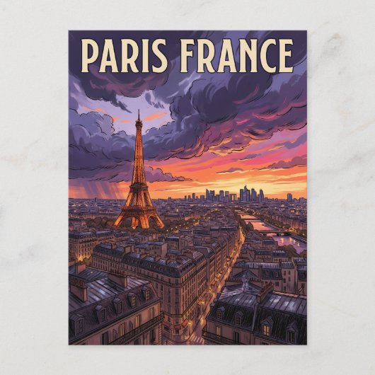 Paris Frankreich Reise Postkarte (Vorderseite)