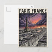 Paris Frankreich Reise  Postkarte (Vorne/Hinten)