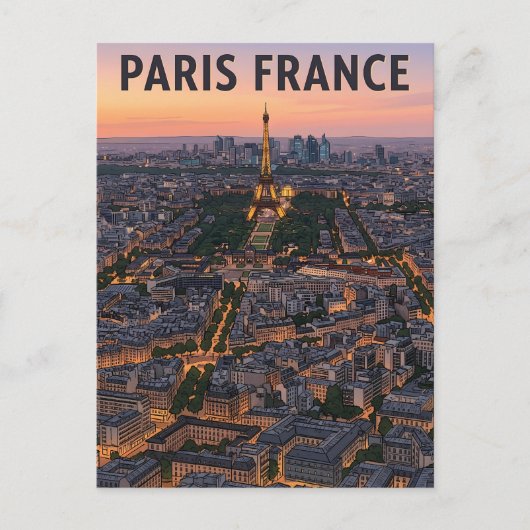 Paris Frankreich Reise Postkarte (Vorderseite)