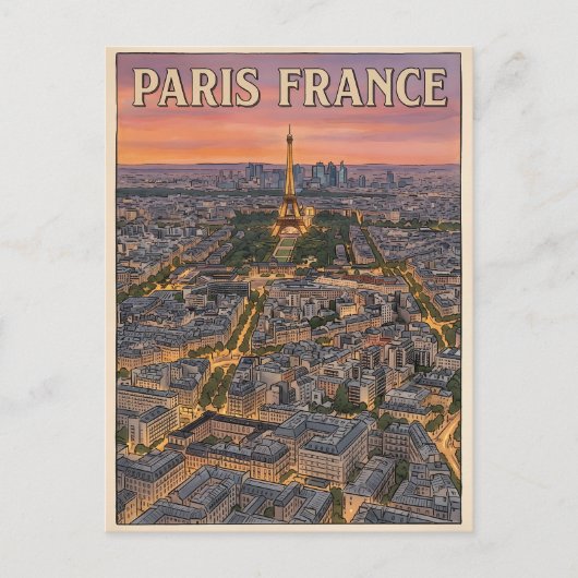 Paris Frankreich Reise Postkarte (Vorderseite)
