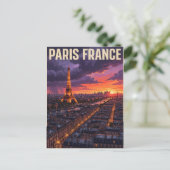 Paris Frankreich Reise Postkarte (Stehend Vorderseite)