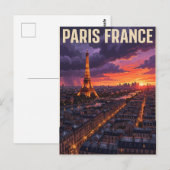 Paris Frankreich Reise Postkarte (Vorne/Hinten)