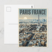 Paris Frankreich Reise Postkarte (Vorne/Hinten)