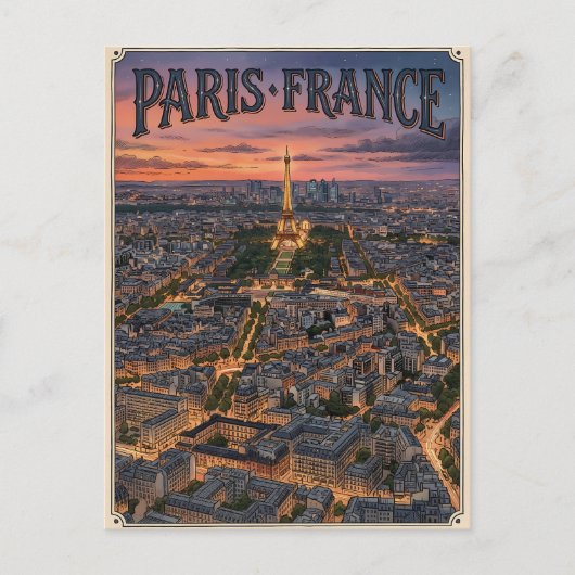 Paris Frankreich Reise Postkarte (Vorderseite)