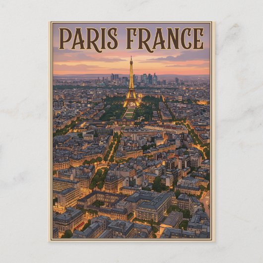 Paris Frankreich Reise  Postkarte (Vorderseite)