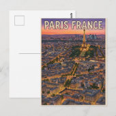 Paris Frankreich Reise Postkarte (Vorne/Hinten)