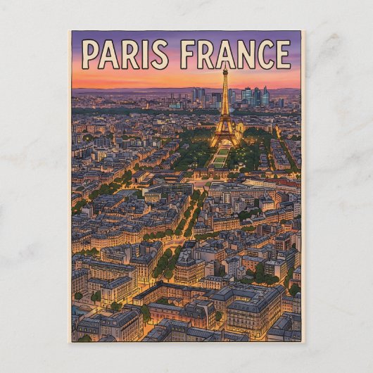 Paris Frankreich Reise Postkarte (Vorderseite)