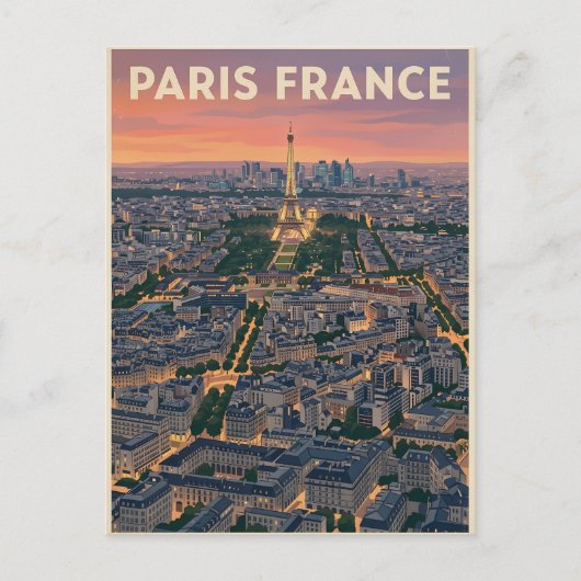 Paris Frankreich Reise Postkarte (Vorderseite)