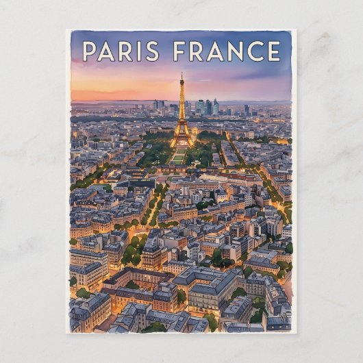 Paris Frankreich Reise Postkarte (Vorderseite)