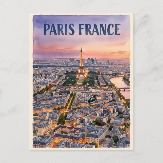 Paris Frankreich Reise Postkarte (Vorderseite)
