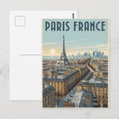 Paris Frankreich Reise Postkarte (Vorne/Hinten)