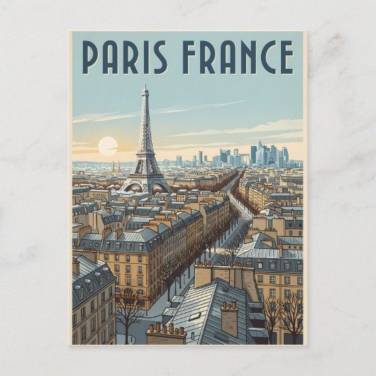 Paris Frankreich Reise Postkarte (Vorderseite)